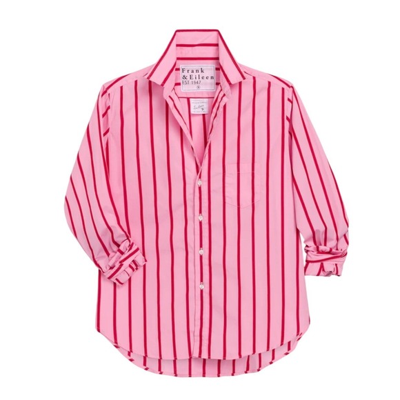 Frank & Eileen Tops - Frank & Eileen Women's Eileen Relaxed Button Up Shirt Pink Red Medium